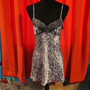 Thalia Sodi Black and White Lace Chemise